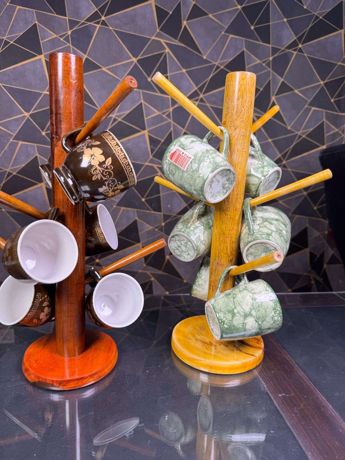 wooden cup stand