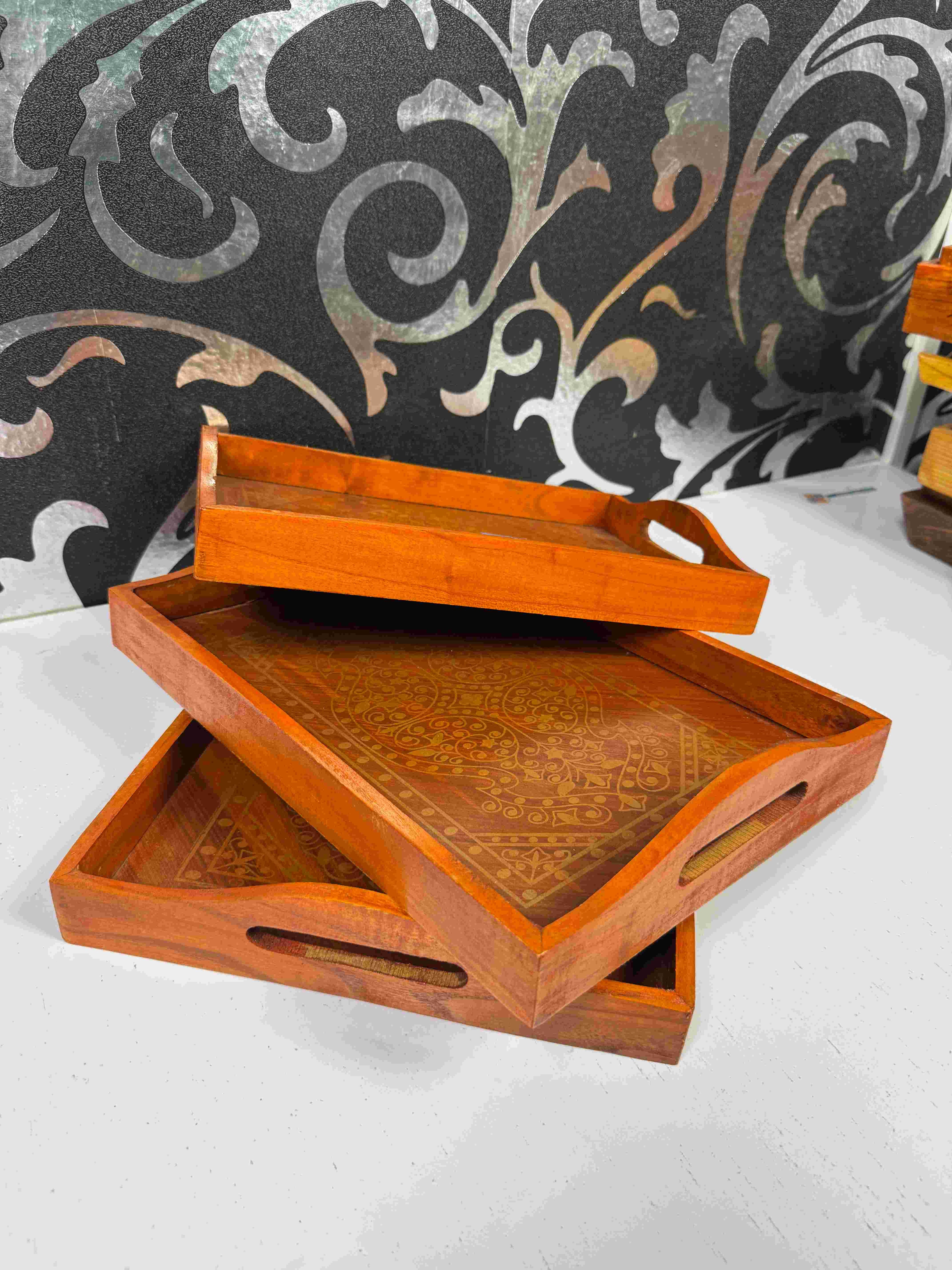 printed tray set