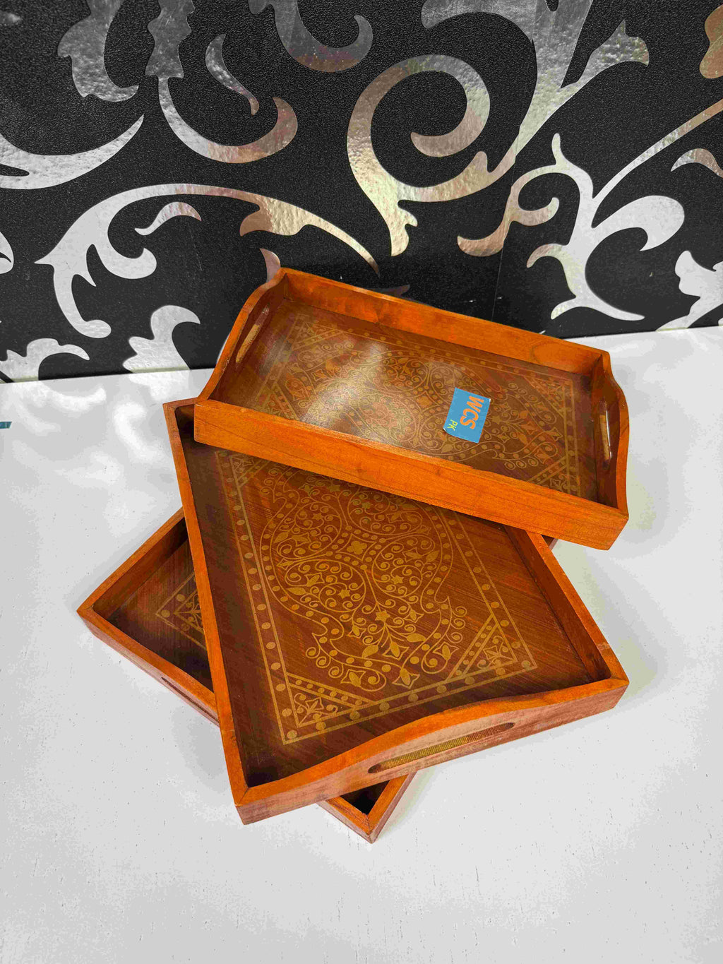 printed tray set
