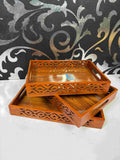 side cut work tray set of 3
