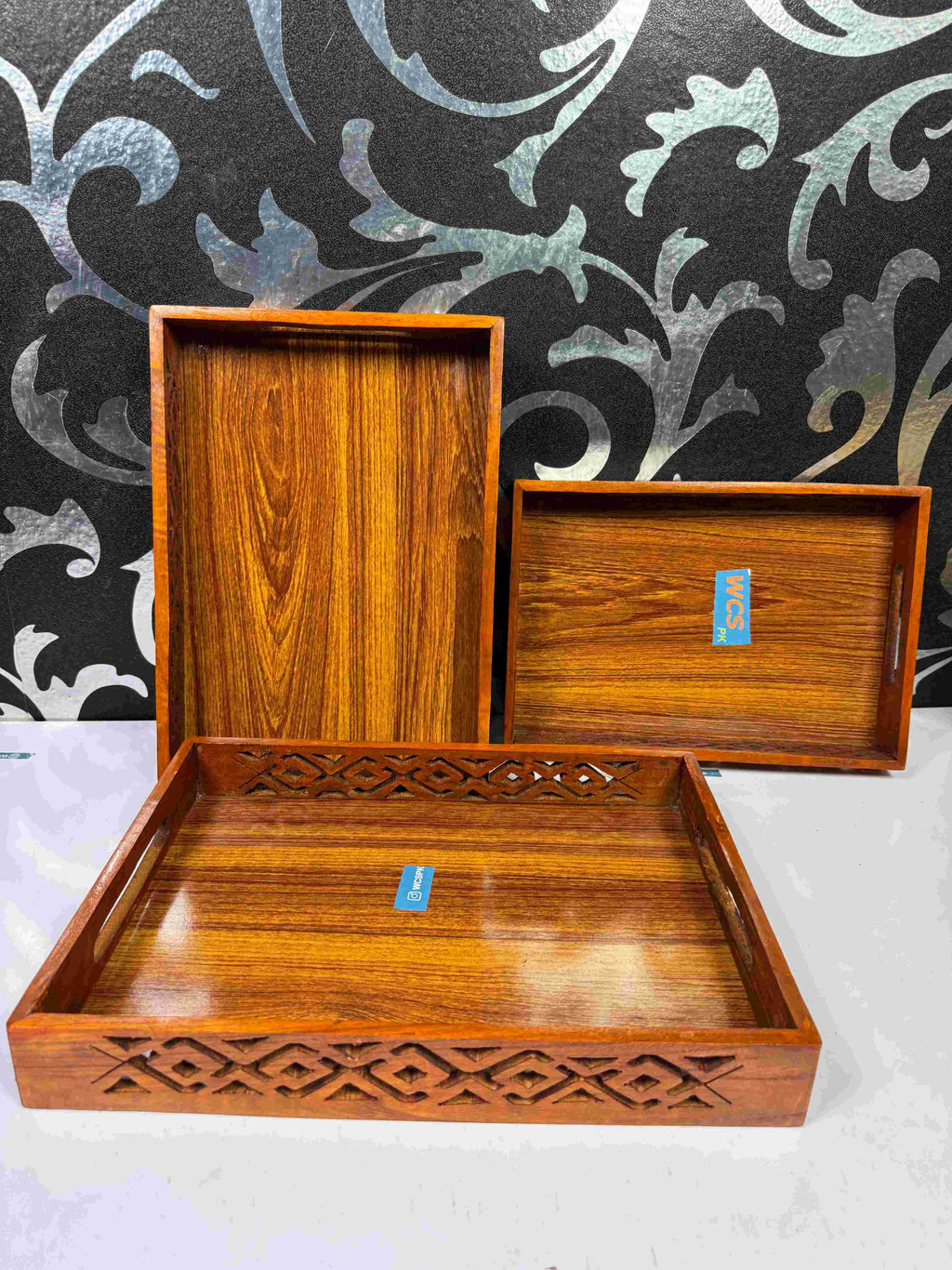 side cut work tray set of 3