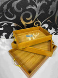 wooden tray set 0012